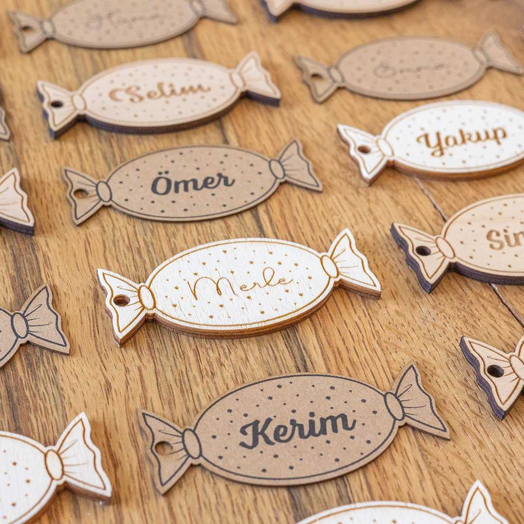 Geschenkanhänger, Namenskarte – Bonbon, Personalisiert Mit Namen