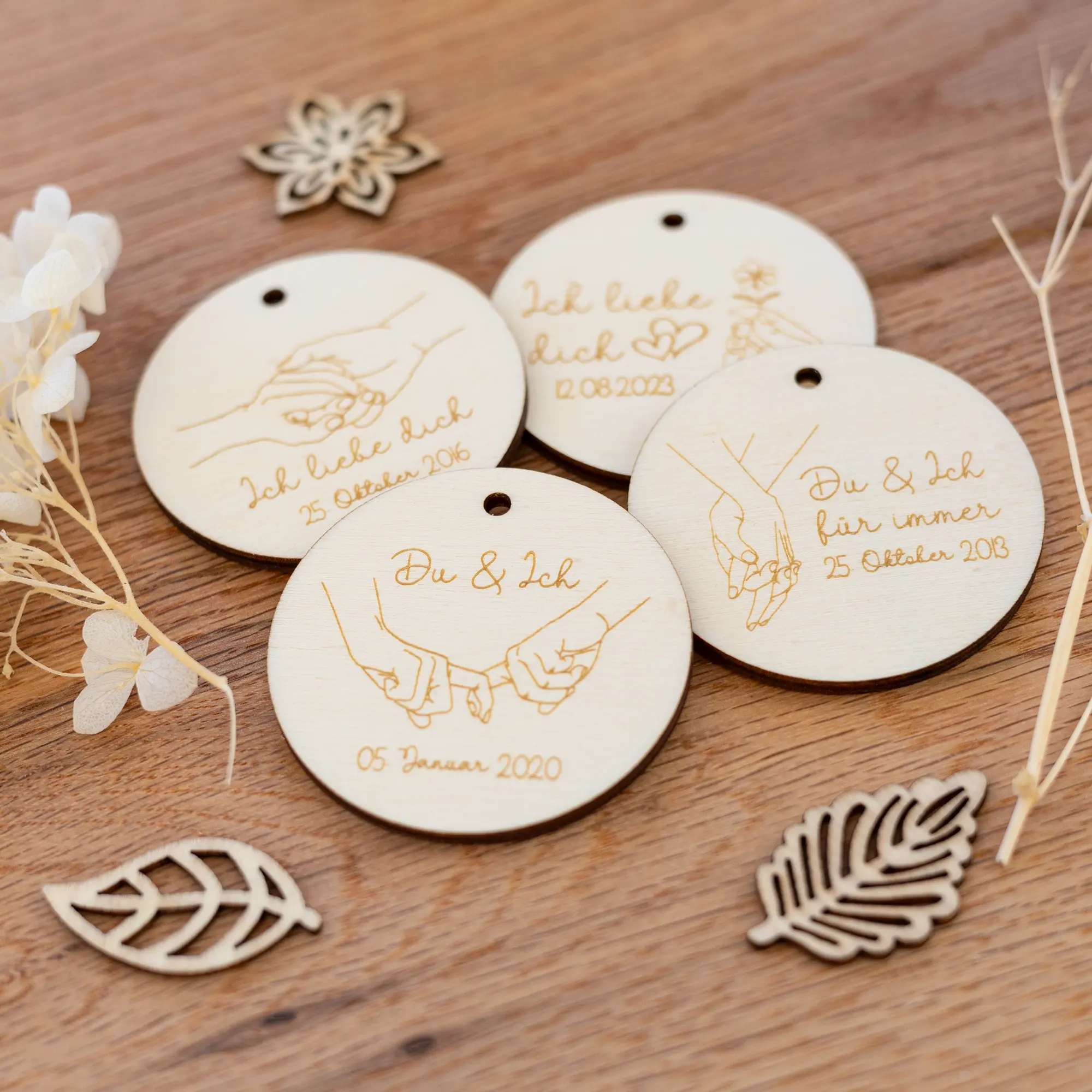 Personalisierter Anhänger „Du & Ich“ mit Wunschdatum – Bild 7