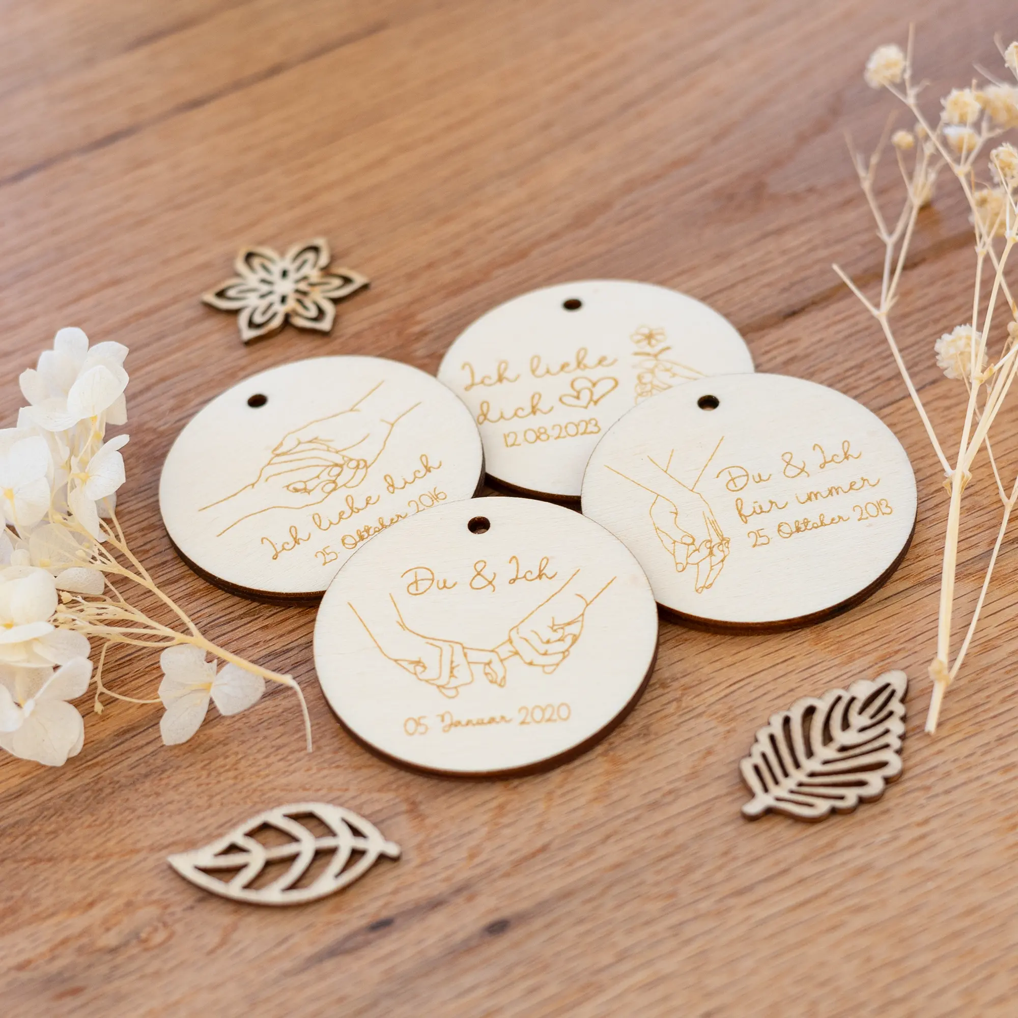 Personalisierter Anhänger „Du & Ich“ mit Wunschdatum – Bild 8