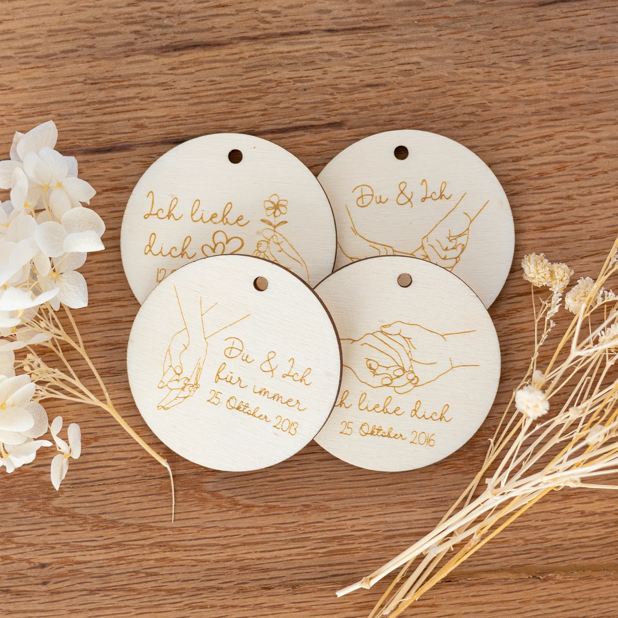 Personalisierter Anhänger „Du & Ich“ mit Wunschdatum – Bild 4