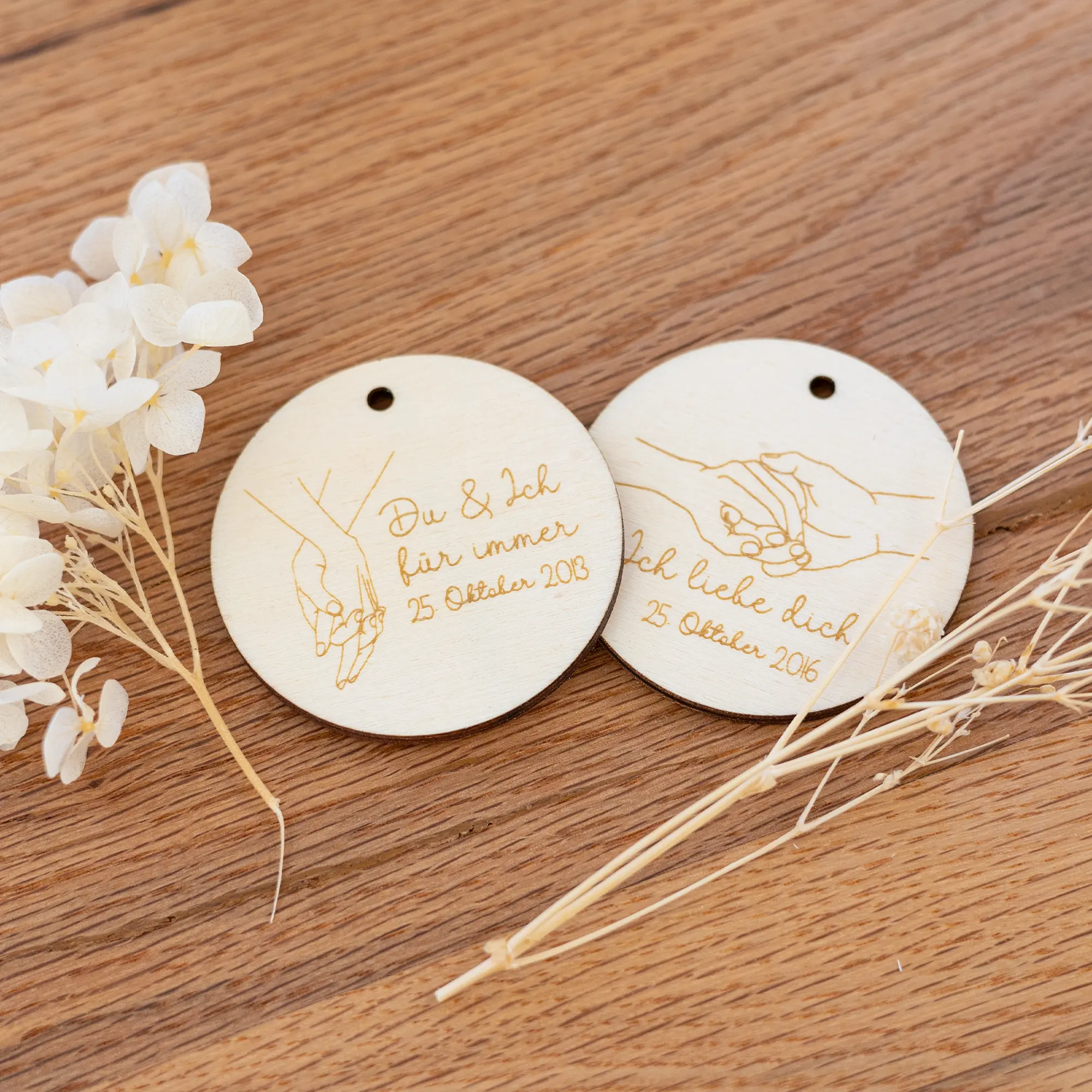 Personalisierter Anhänger „Du & Ich“ mit Wunschdatum – Bild 6