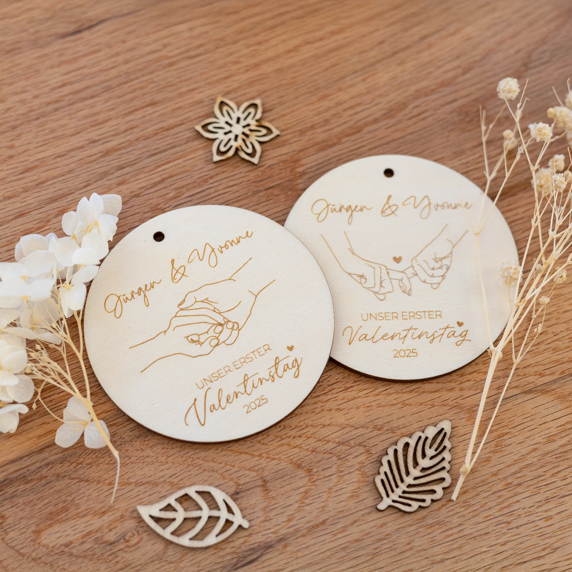 Personalisierter Valentinstag Anhänger „Erster Valentinstag“