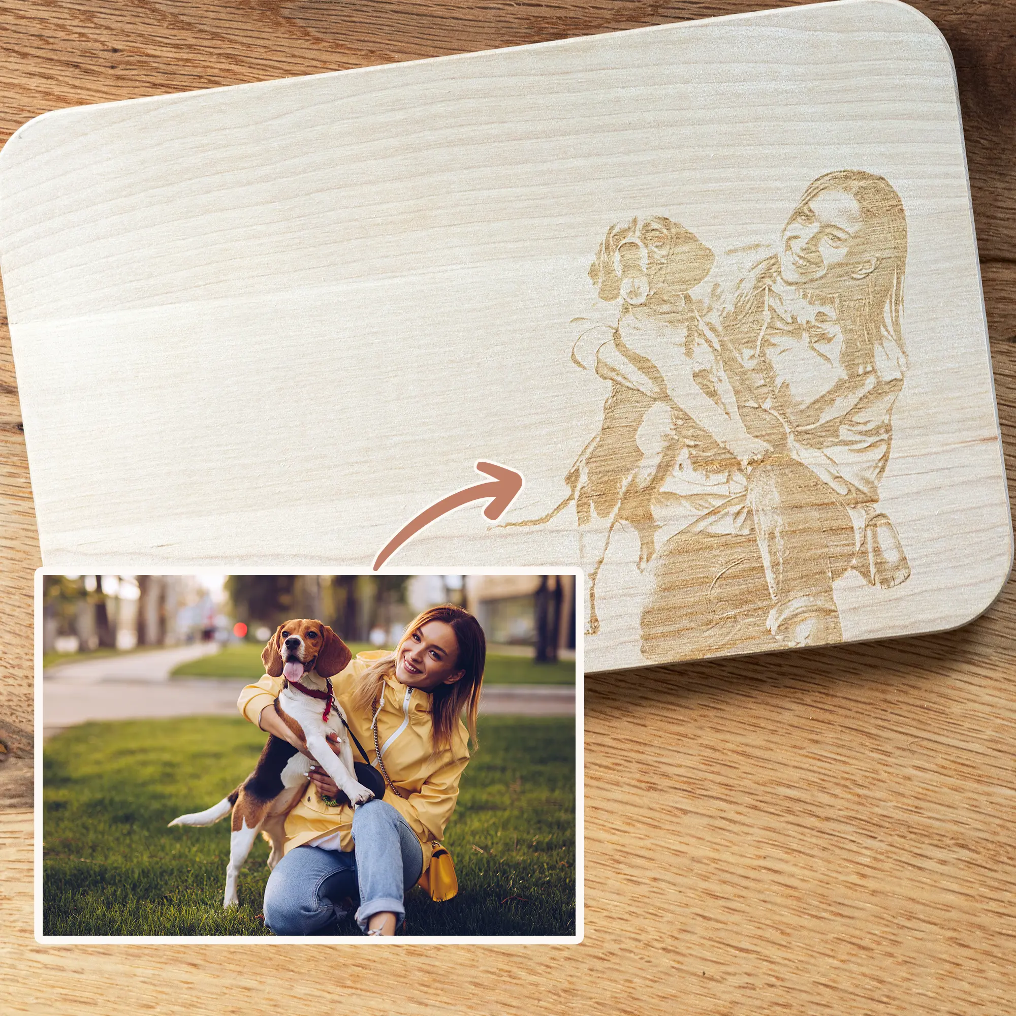 Personalisiertes Frühstücksbrettchen mit Fotogravur – Bild 6