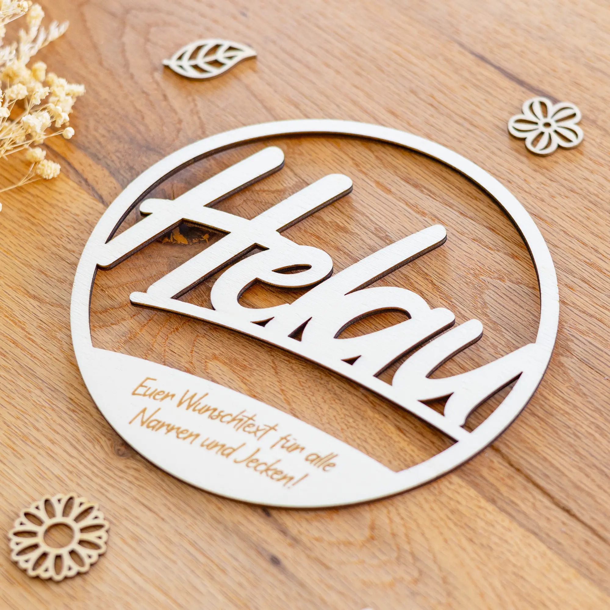 Personalisierbares Holzschild „Helau“ – Bild 5