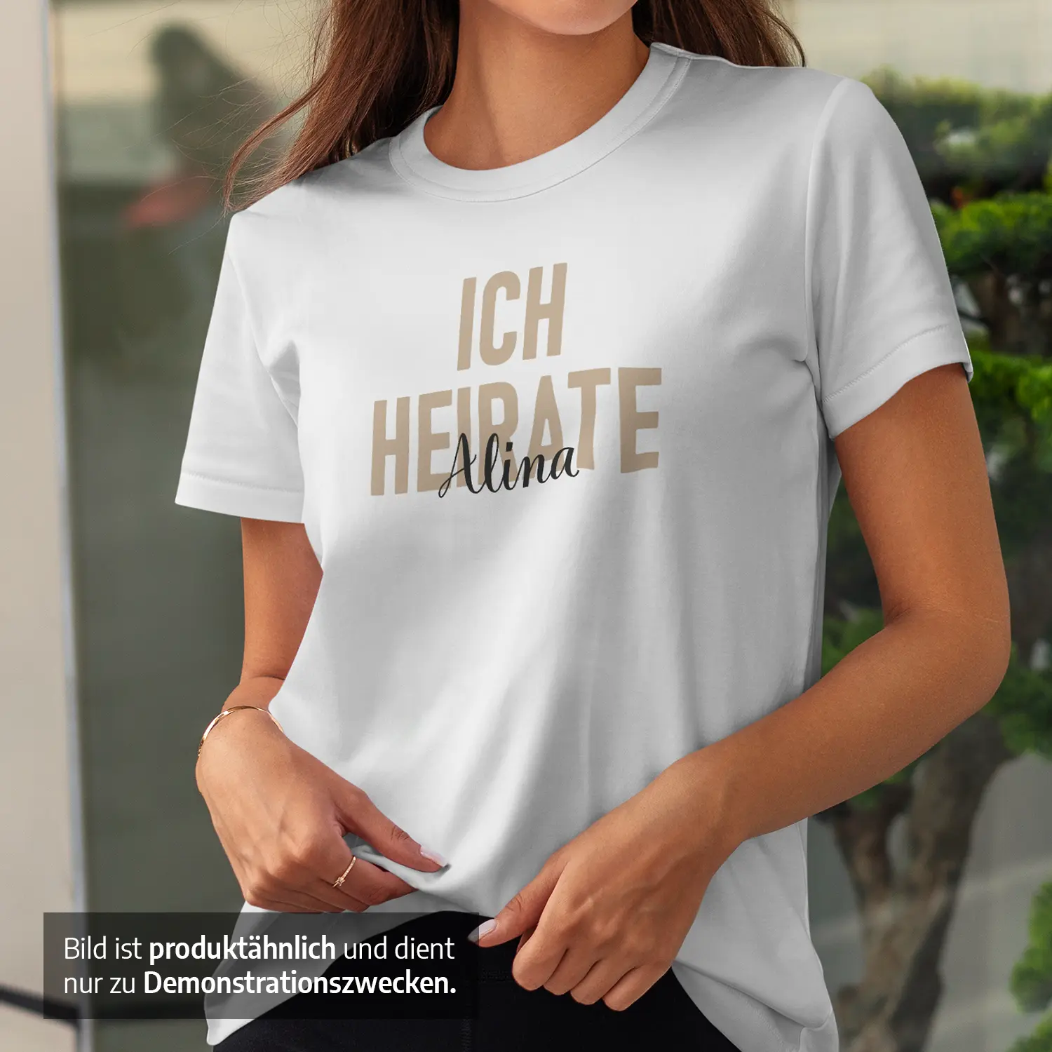 JGA T-Shirt Set für Männer und Frauen – Ich Heirate – Wir Feiern, personalisiert mit Namen – Bild 2