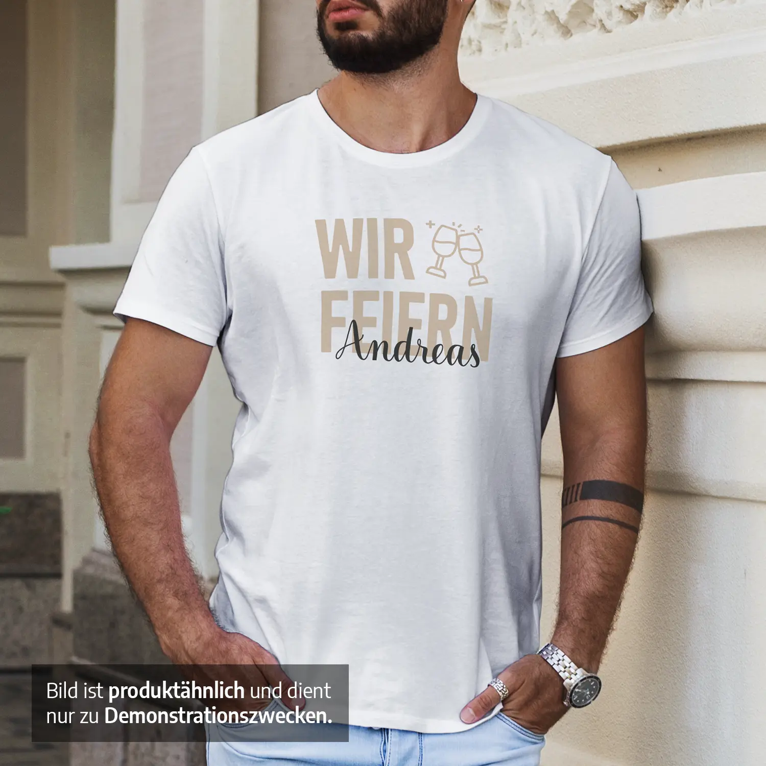 JGA T-Shirt Set für Männer und Frauen – Ich Heirate – Wir Feiern, personalisiert mit Namen – Bild 5