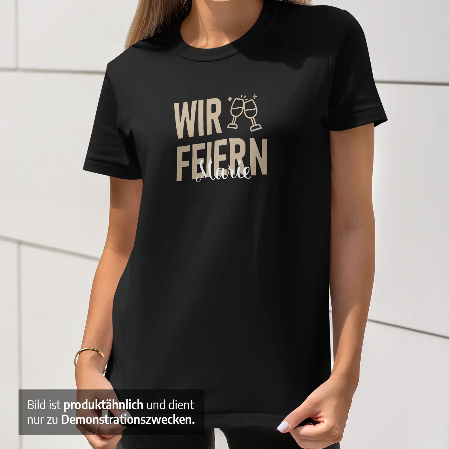 JGA T-Shirt Set für Männer und Frauen – Ich Heirate – Wir Feiern, personalisiert mit Namen – Bild 3