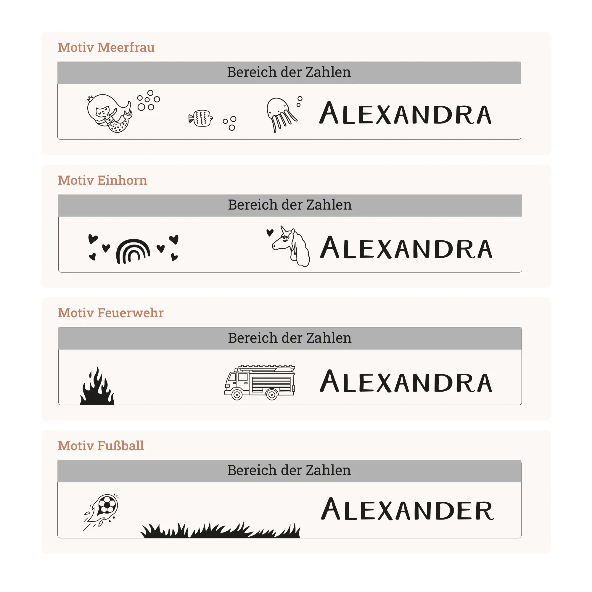 Personalisiertes Lineal für Kinder (20 cm) mit verschiedenen Motiven – Bild 2