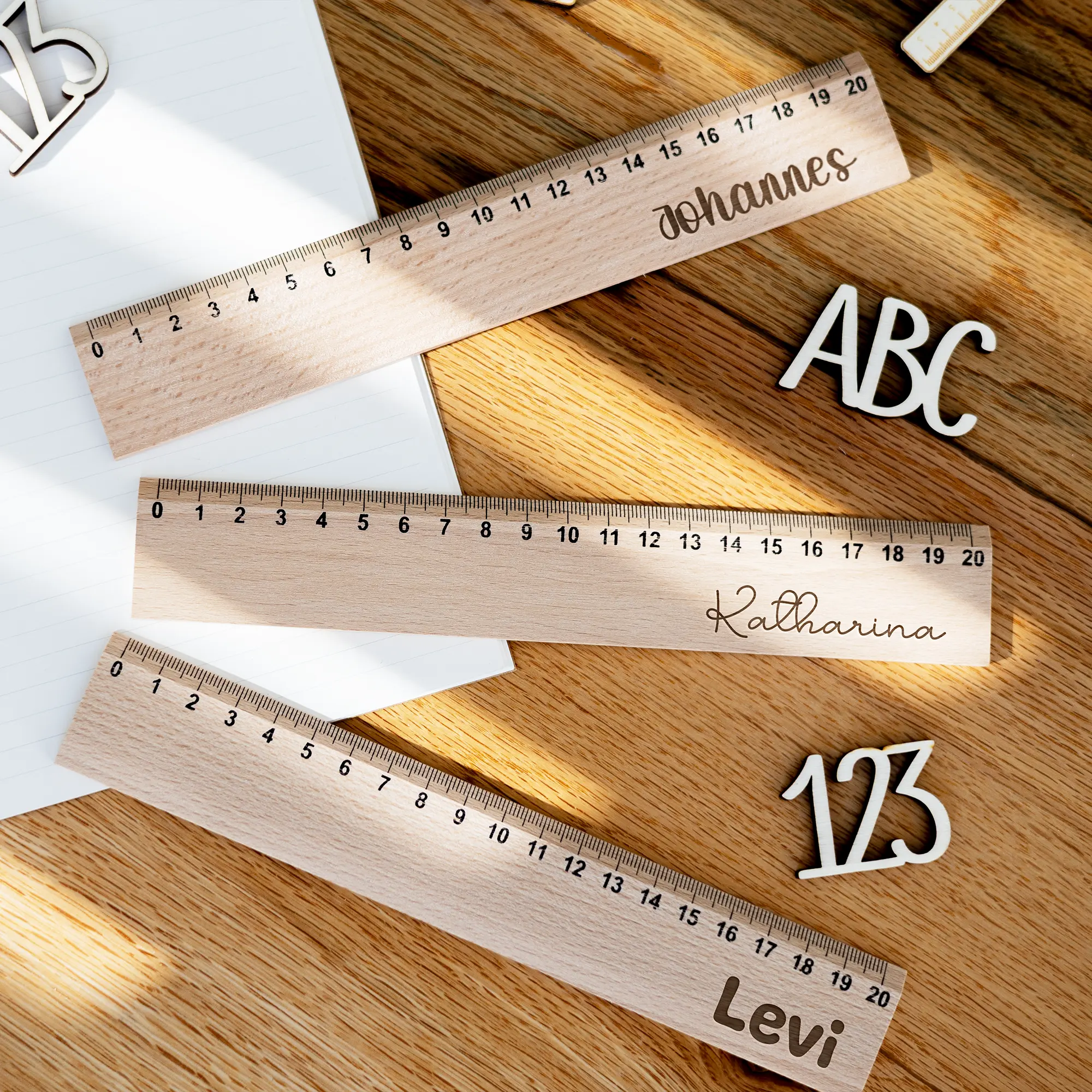 Personalisiertes Lineal (20 cm) mit Namen oder Wunschtext – Bild 4