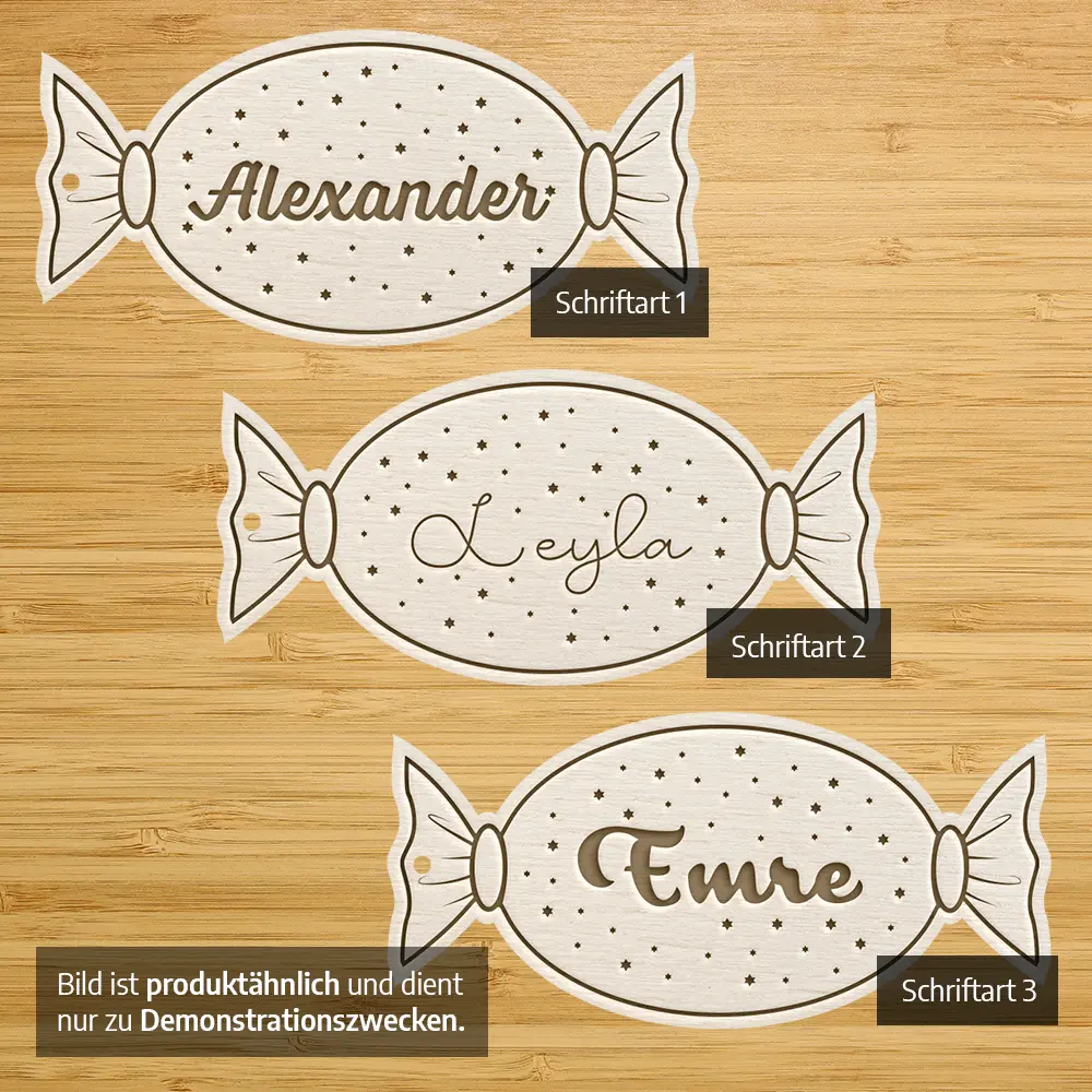 Geschenkanhänger, Namenskarte – Bonbon, Personalisiert Mit Namen – Bild 5