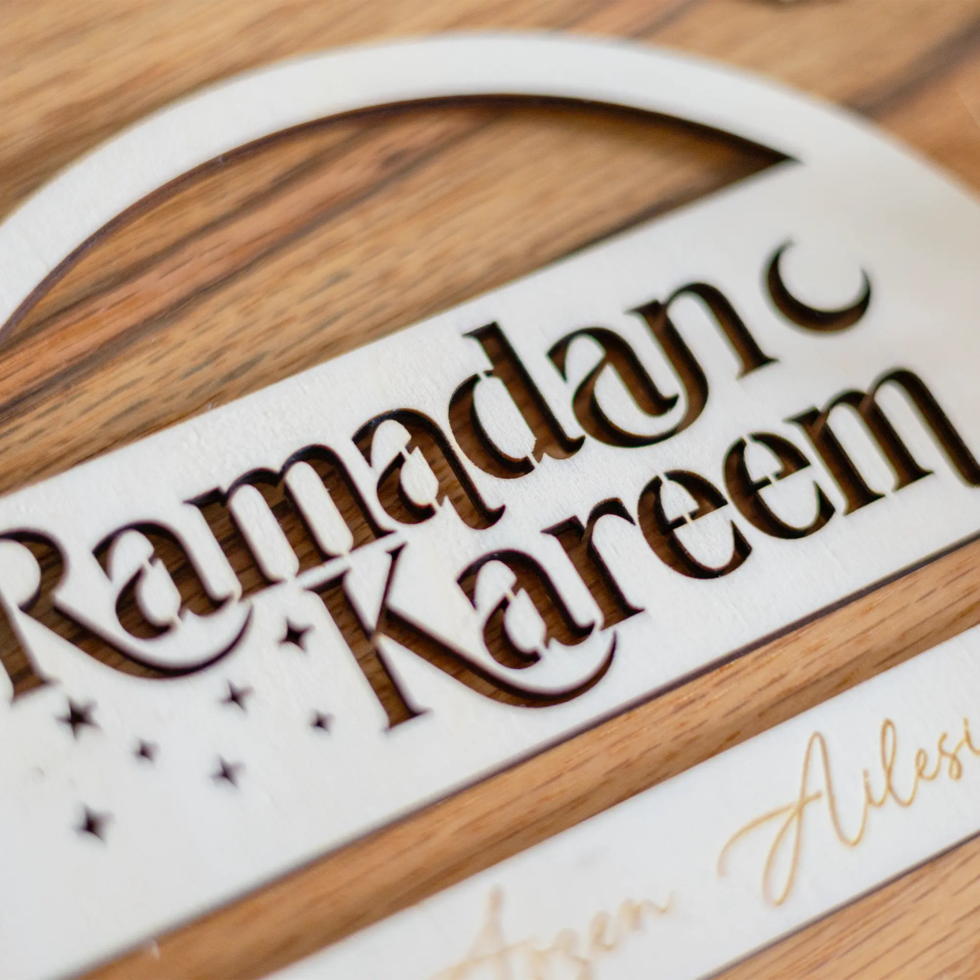 Personalisierbares Holzschild „Ramadan Kareem“ – Bild 6