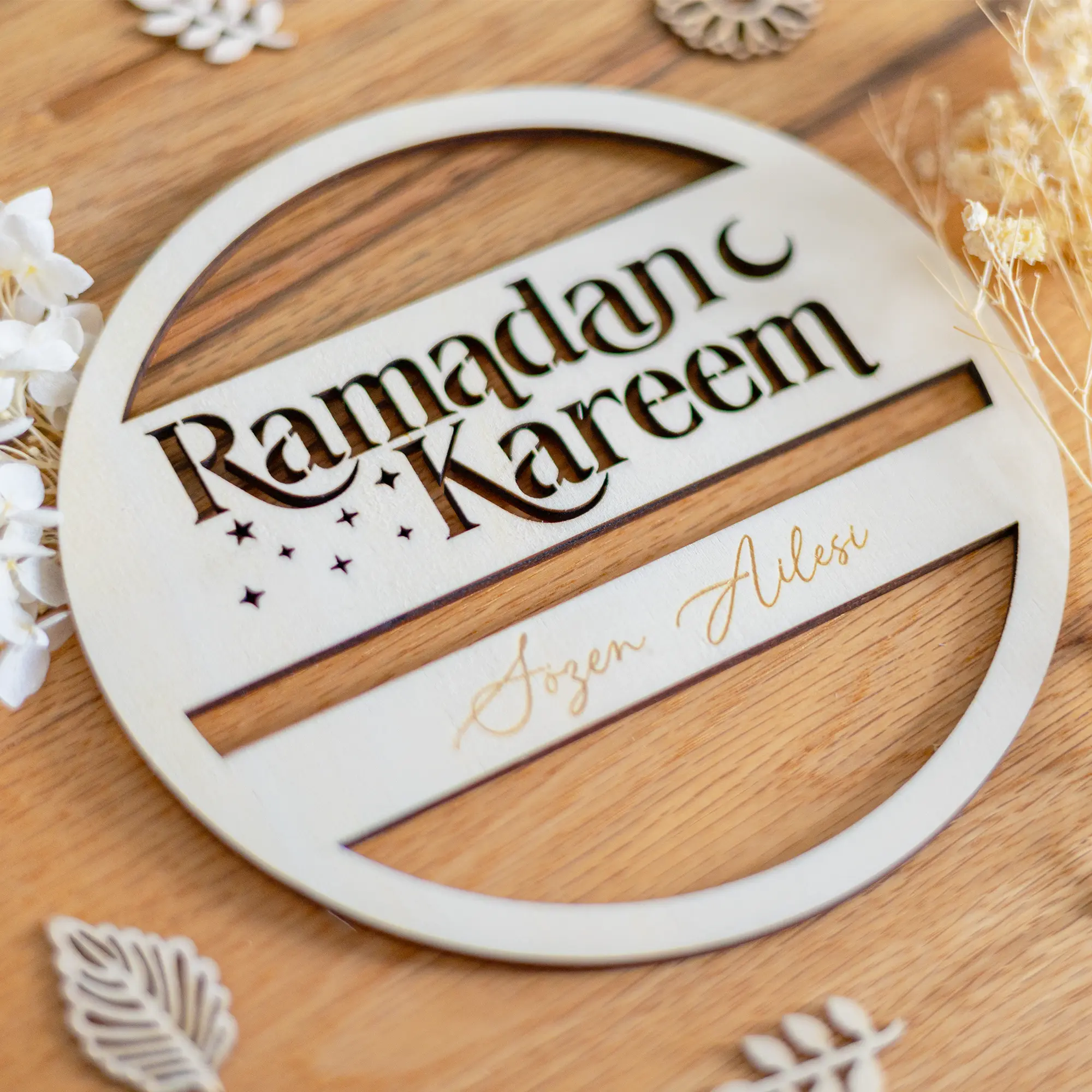 Personalisierbares Holzschild „Ramadan Kareem“ – Bild 4