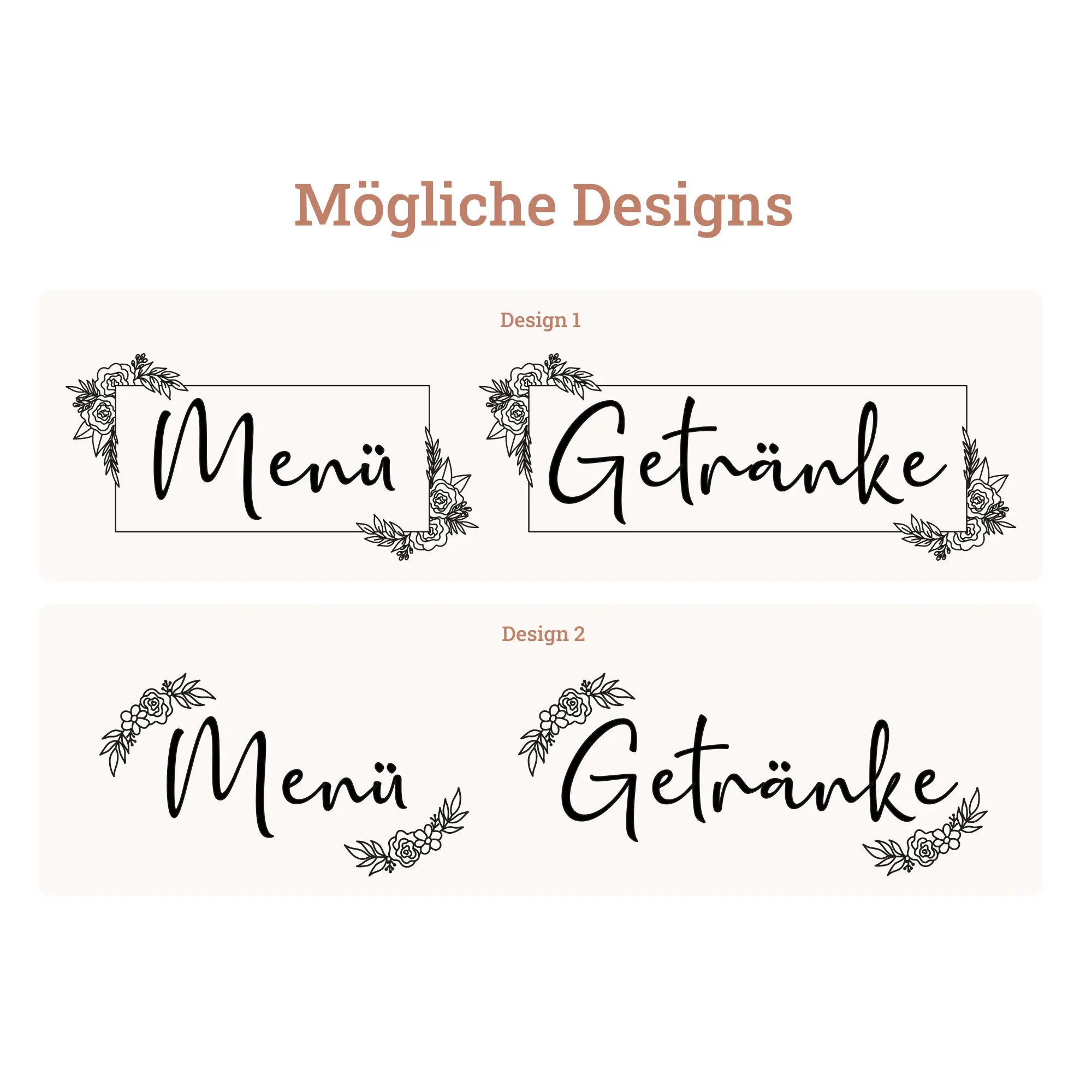 Personalisierte Menükarte für Hochzeiten aus Holz – Bild 2