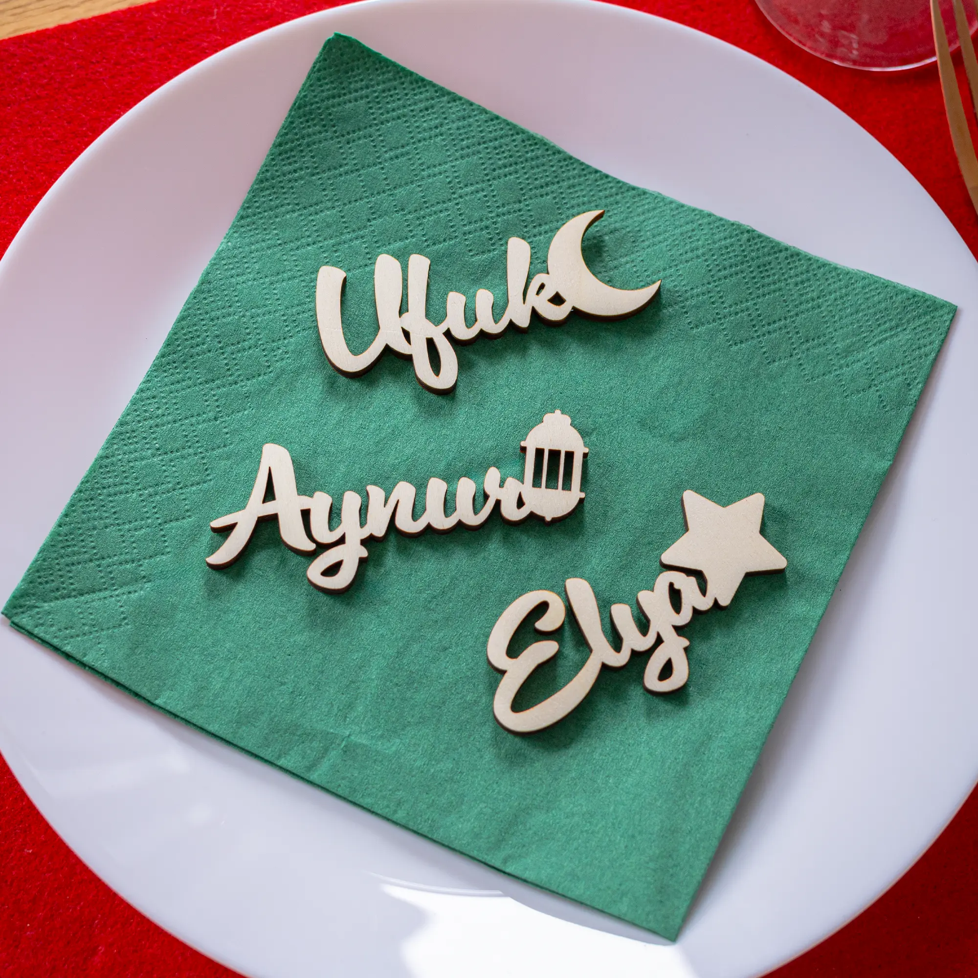 Tischkarten Aus Holz mit Ramadanmotiven – Bild 5