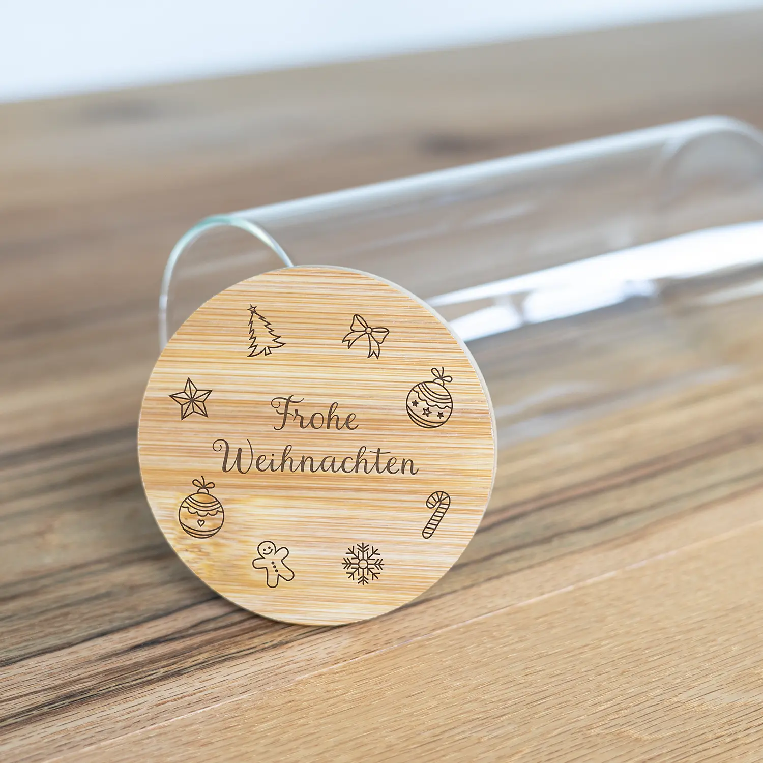 Vorratsglas „Frohe Weihnachten“ mit verschiedenen Weihnachtsmotiven – Bild 2