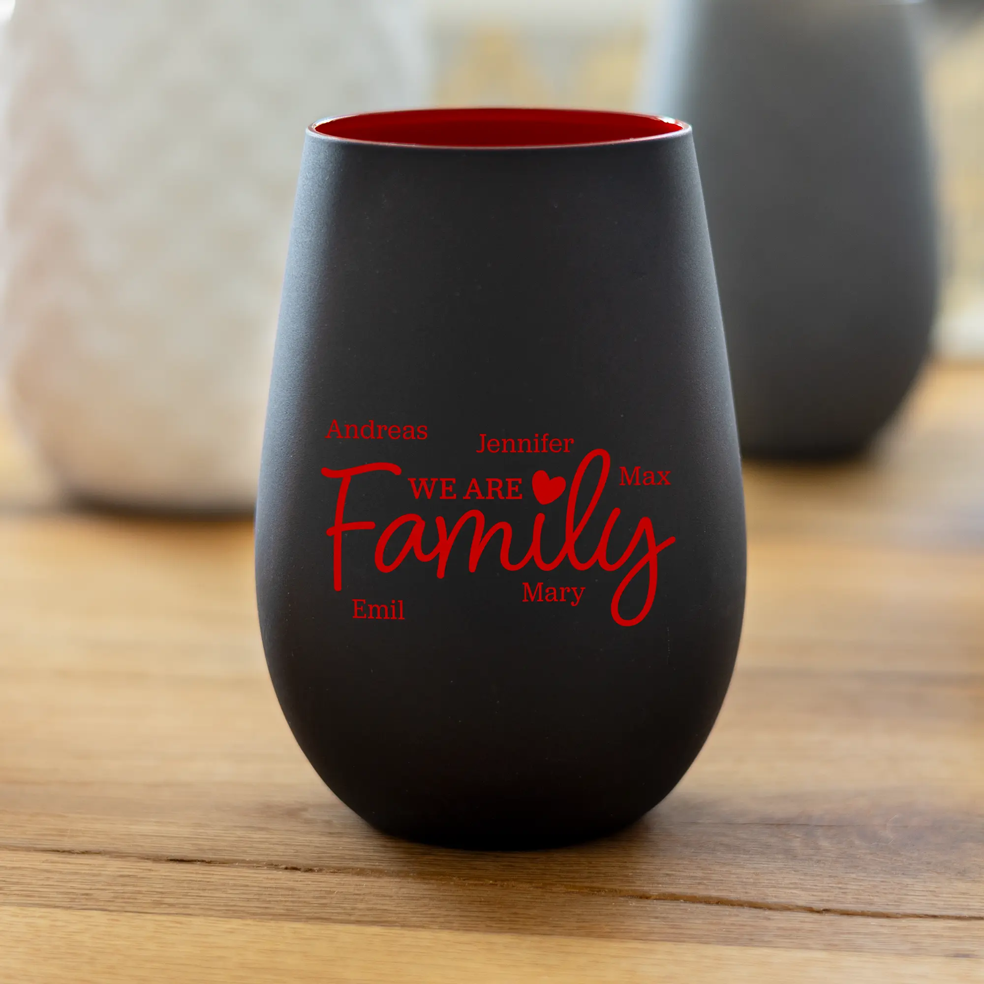 Personalisiertes Kerzenglas „We Are Family“ – Verschiedene Farben