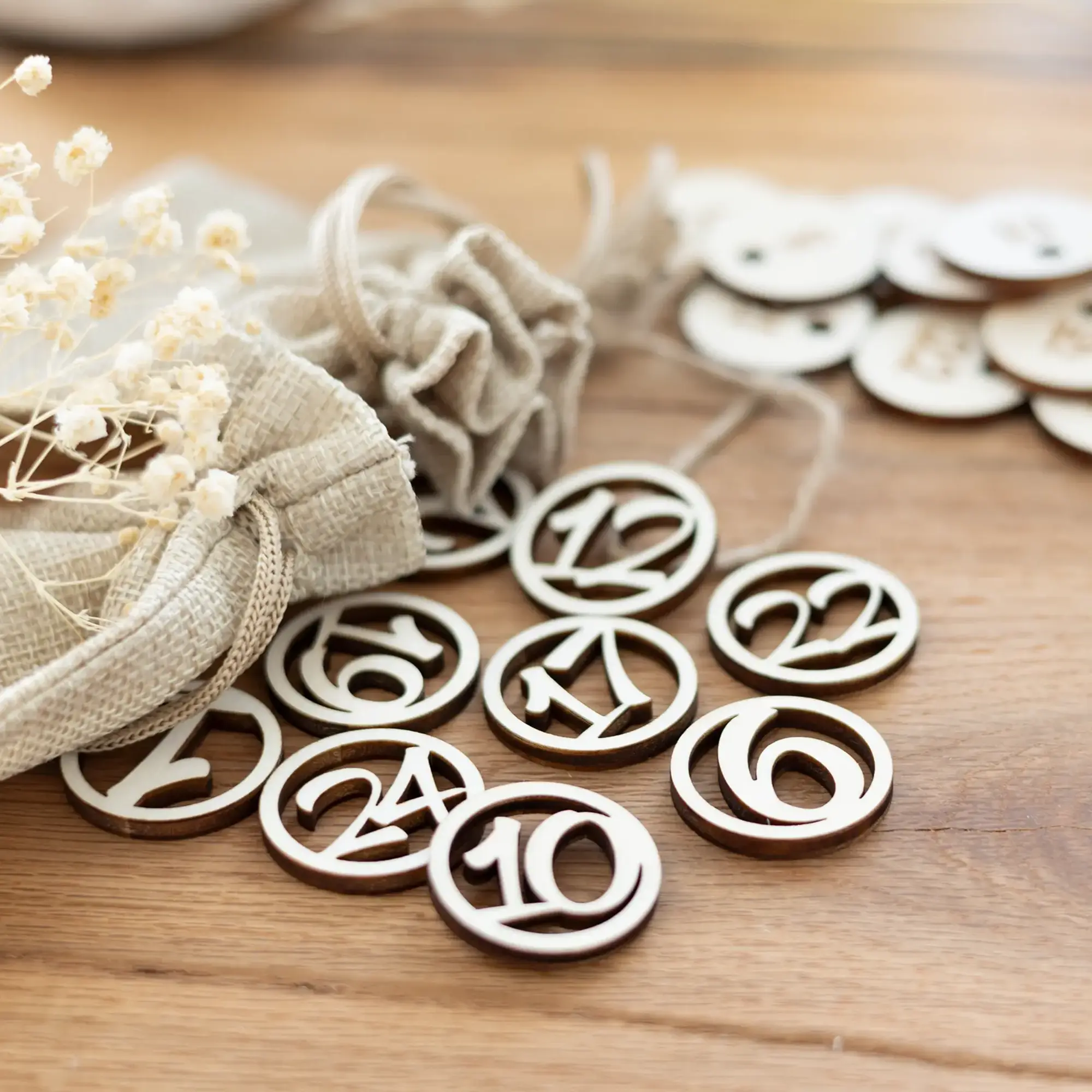 Zahlen Für Adventskalender Aus Holz