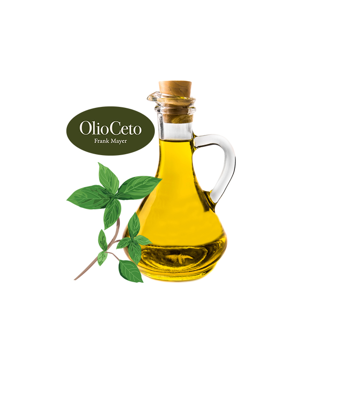 Basilikum auf Olivenöl