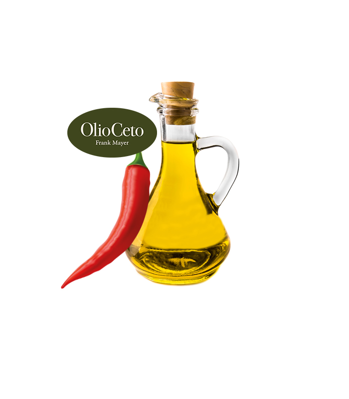Olivenöl, extra nativ mit Peperoncini/ Chili aus Apulien