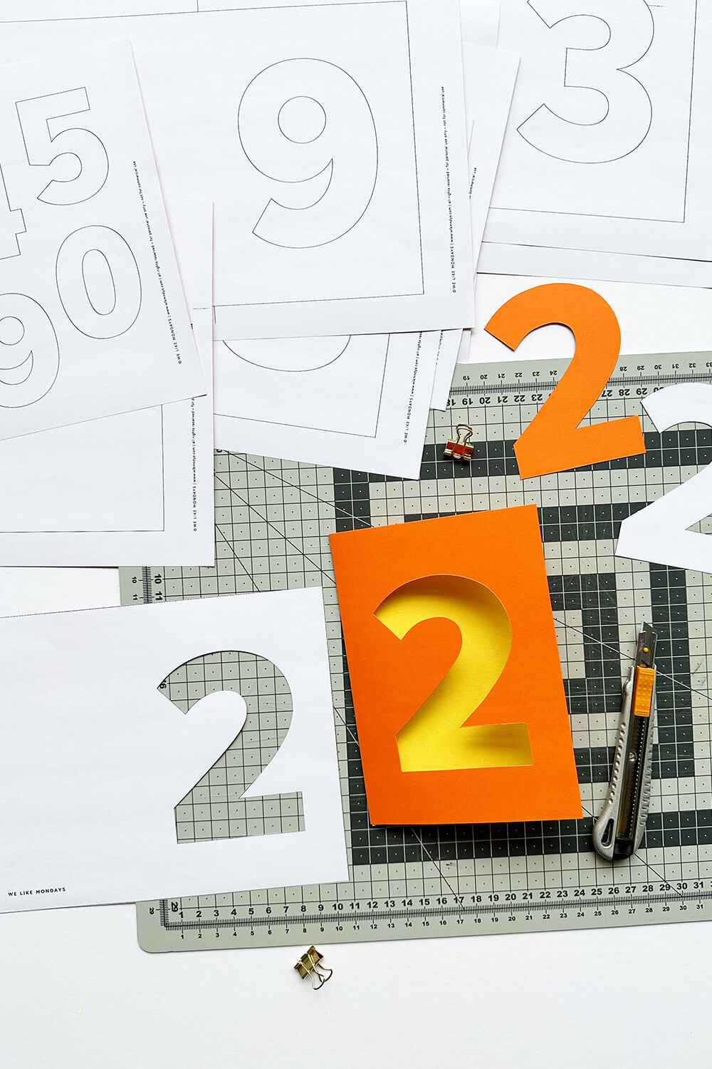 Cut-Out Karten Vorlage “Zahlen” (digitales Produkt) – Bild 5