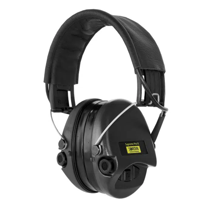 Sordin Supreme Pro X schwarz Schaumkissen Lederband aktiver Gehörschutz NF-Eingang – Bild 6