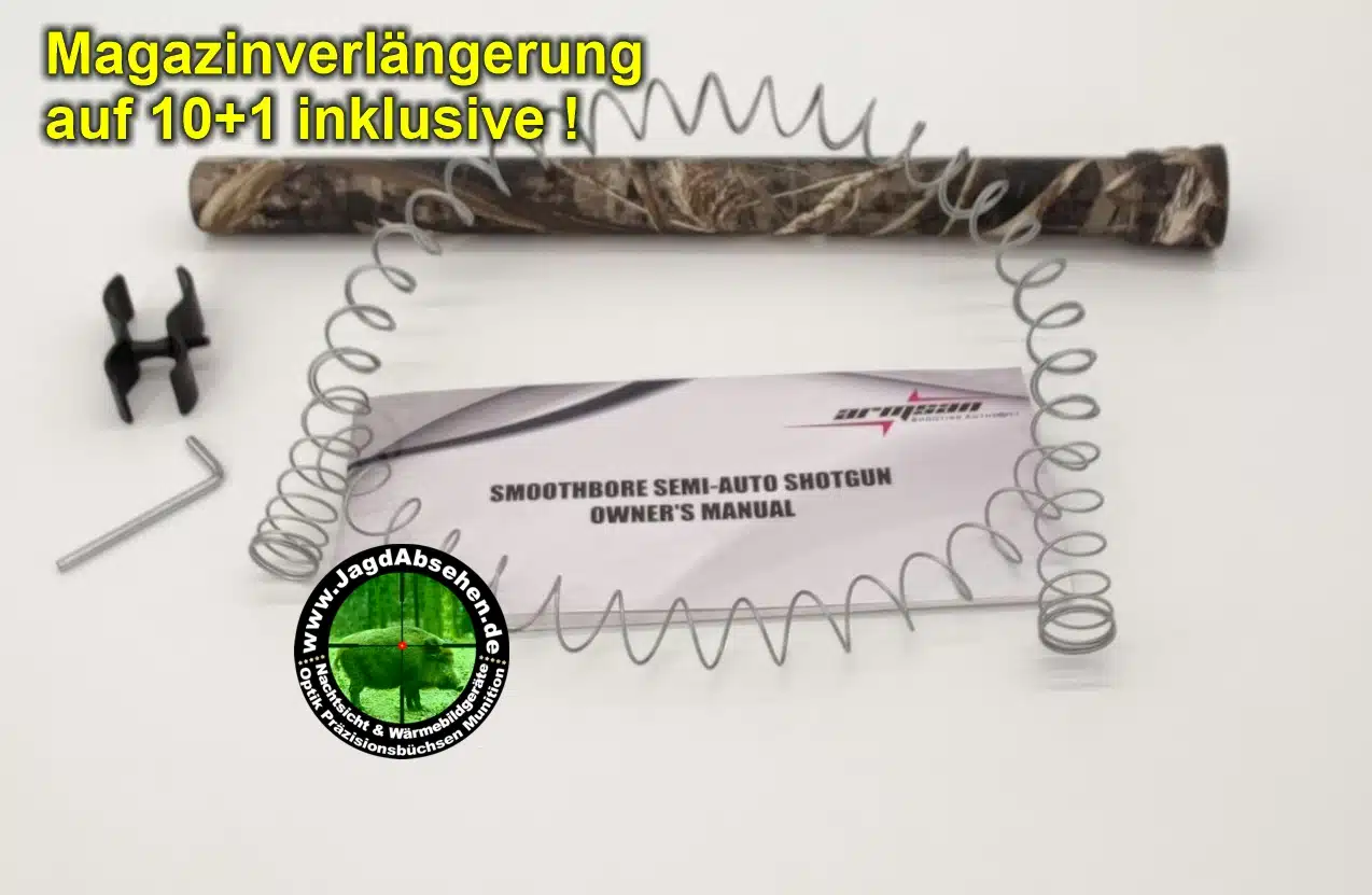 Armsan P612 S Max5 Pump-Action Camo 10 Schuss-Vorderschaft-Repetierflinte 12/76 stahlbeschossen Komplettset – Bild 3