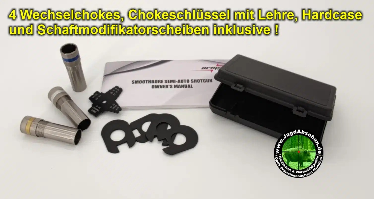 Armsan P612 S Max5 Pump-Action Camo 10 Schuss-Vorderschaft-Repetierflinte 12/76 stahlbeschossen Komplettset – Bild 2