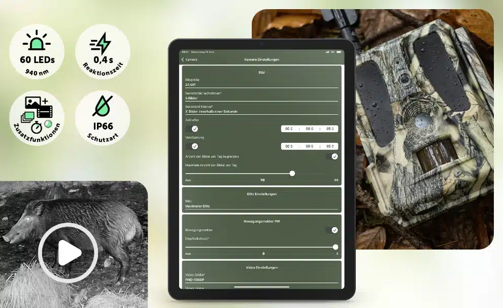 DÖRR 24M SNAPSHOT CLOUD 4G PRO Wildkamera Infrarotblitz 20m-100°-HD-Nachtsicht – Bild 6