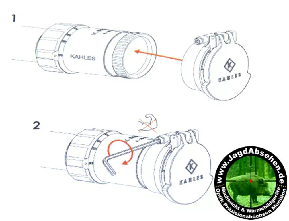 Flip-Up Cover Okular Schutzdeckel für KAHLES Zielfernrohre – Bild 4