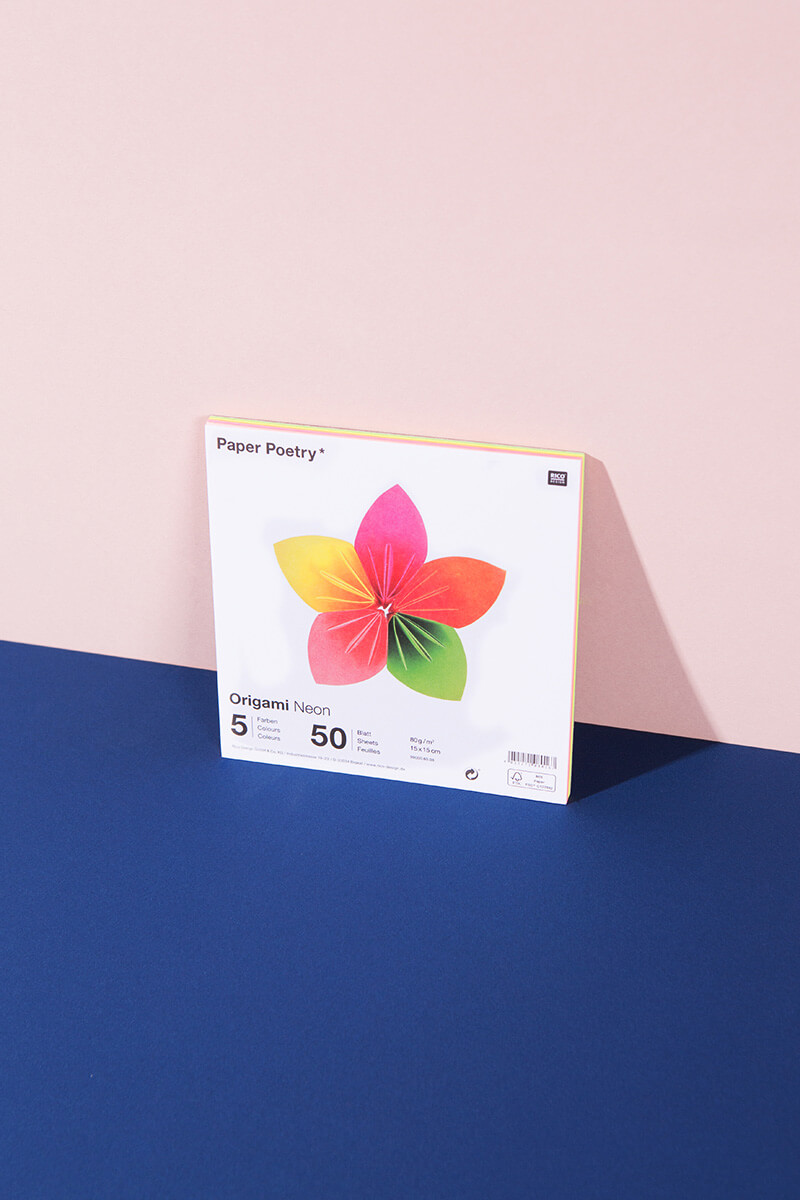 Origami Papier Neon – 50 Blatt – Bild 2