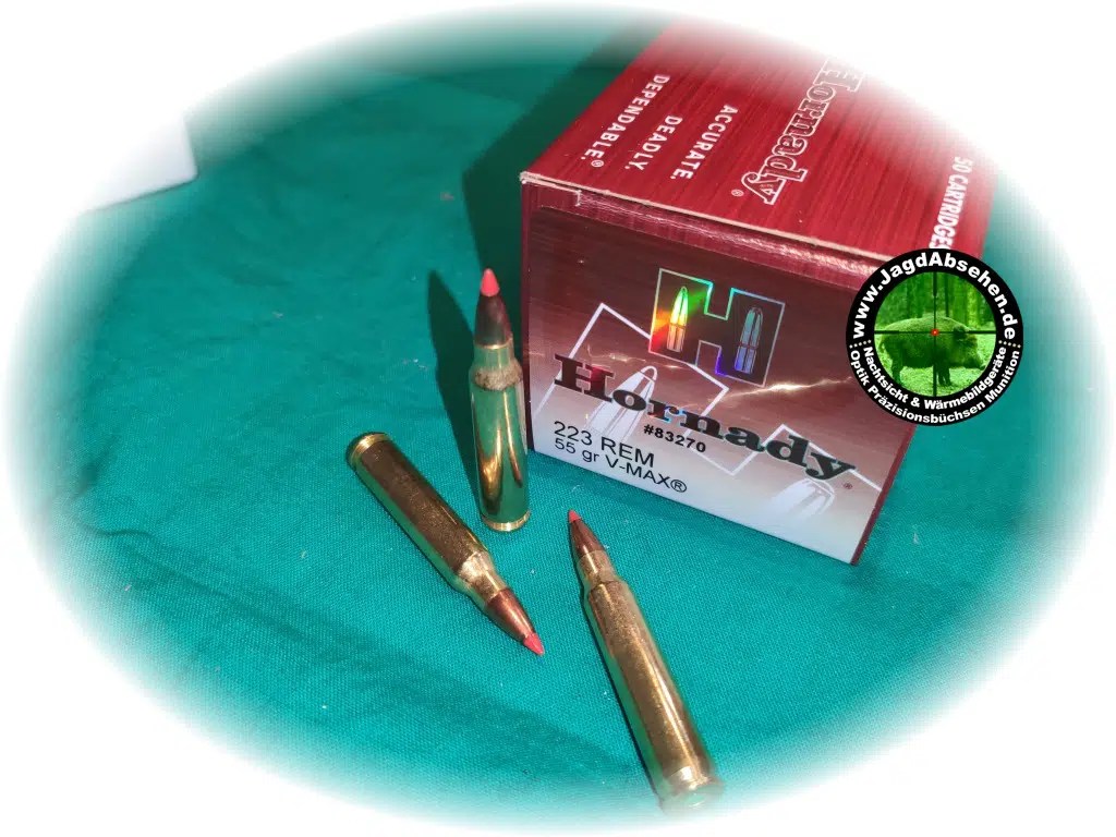 HORNADY .223 REMINGTON 55Grs V-MAX Jagdmunition bei Jagdabsehen