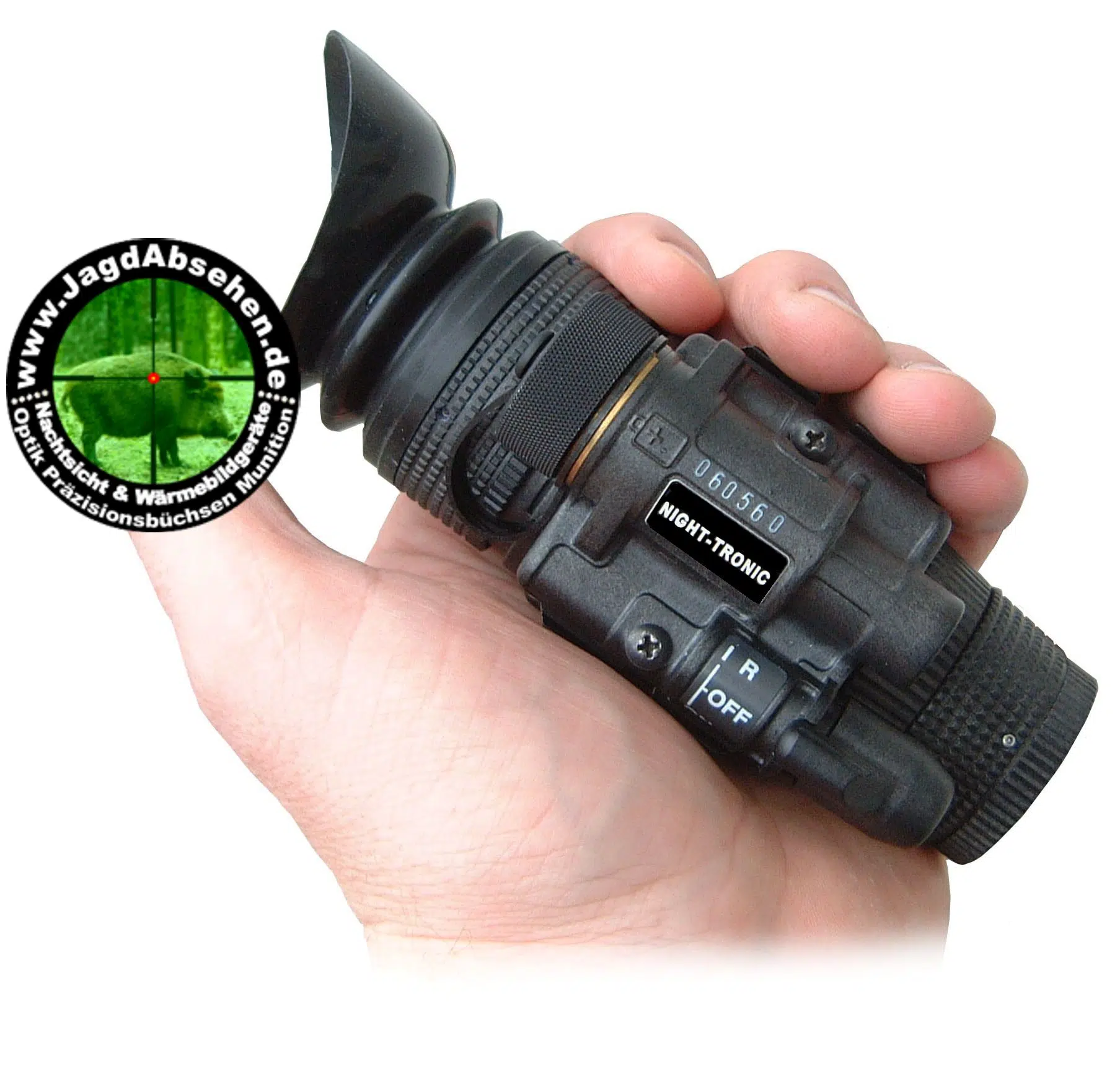 Kleinster Hand-& PVS14 ONYX Nachschalt Restlichtverstärker Nachtsichtgerät NIGHT-TRONIC-ONYX940-JAGDSET bei Jagdabsehen – Bild 4