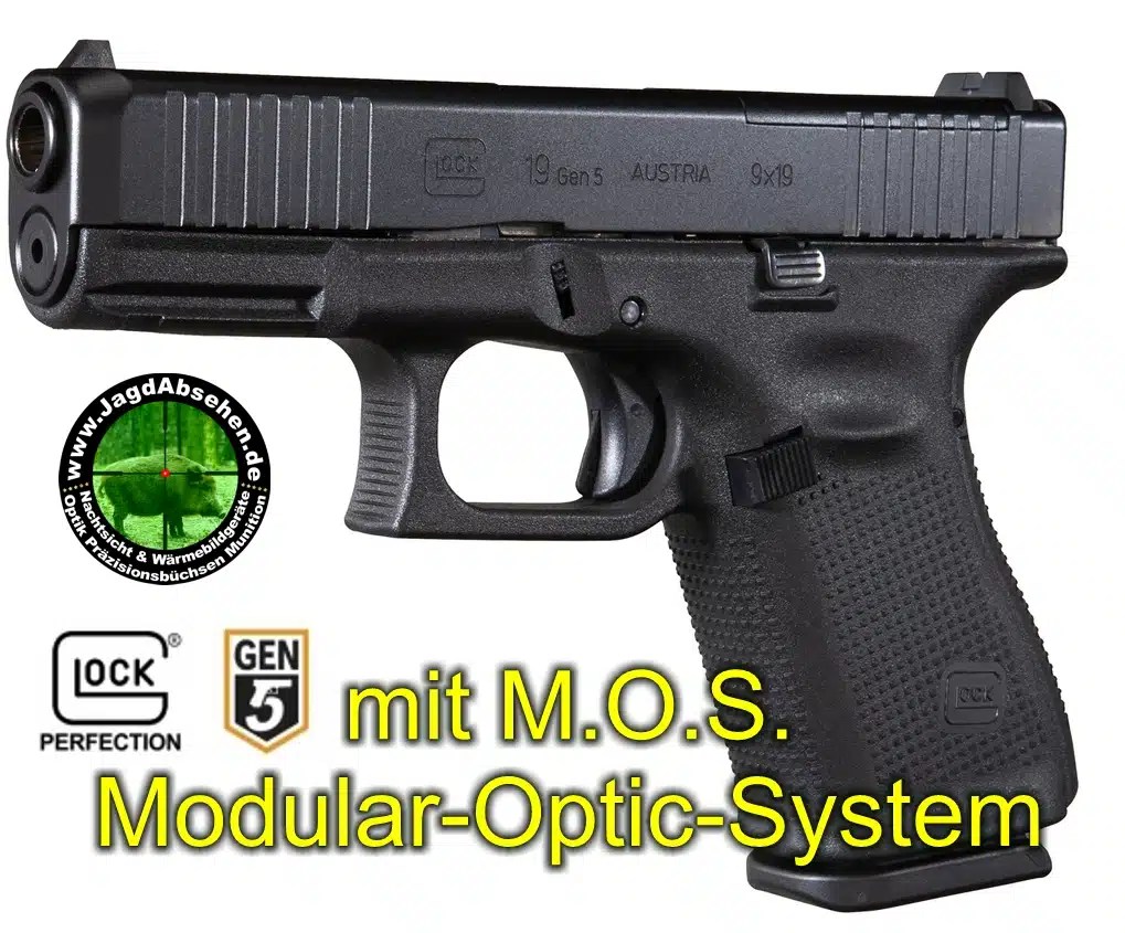 Pistole Glock 19 Gen5 MOS 9mm Luger 15-Schuss Komplettset