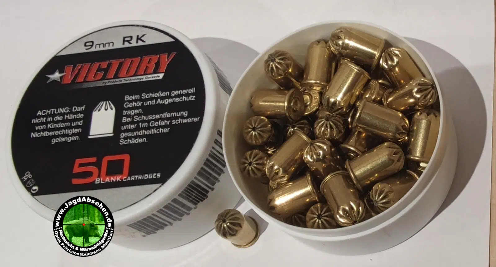 VICTORY Knallpatronen Revolver 9mm RK Rund Knall .380 R Blanc